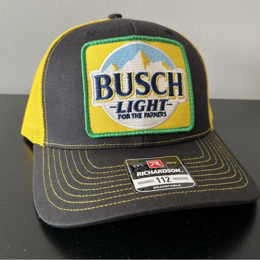 Busch Light Beer For The Farmers Richardson 112 SnapBack Trucker Hat